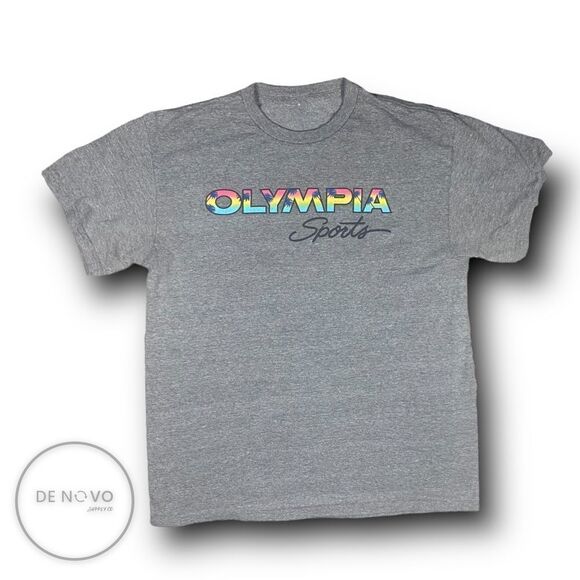 Olympia Sports Mens Logo T-shirt Size M/L Grey - Picture 1 of 4